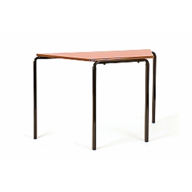 Trapezoidal Table with Crushed Bent Frame and mdf bull nose edge