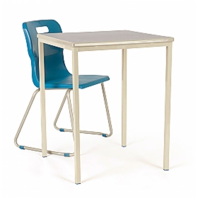 Square Classroom fully welded Table with pu edge