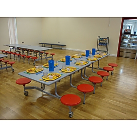 12 Seater rectangular mobile and folding dining Tables